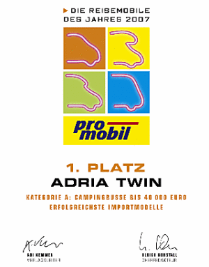 1. Platz Adria Twin